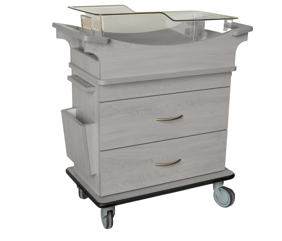 8047SS Stainless Steel Medical Bassinet with 1 Quiet-Close Drawer