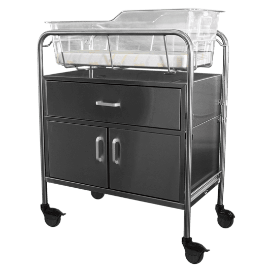 Bassinet_NB-SSxDC_Stainless-Steel-with-Drawer-12-inch-Closed-Cabinet