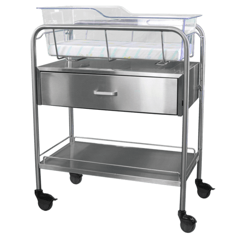 Bassinet_NB-SSxD_Stainless-Steel-with-Drawer-Bottom-Shelf