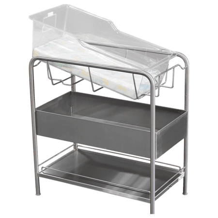 Bassinet_NB-SSxP_Stainless-Steel-with-Open-Bin-Shelf