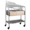 Bassinet_NB-WFxD-3DL_Stainless-Steel-Wood-Face-with-Drawer-Shelf Bassinet_NB-WFxD-3DL_Stainless-Steel-Wood-Face-with-Drawer-Shelf