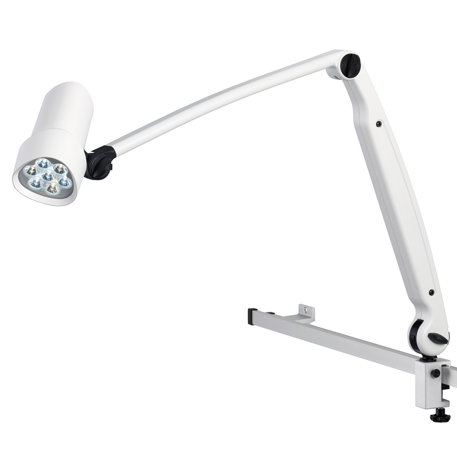 Halux led n50 exam light color change, dimming, double arm rail mount - Hospital Equipment.