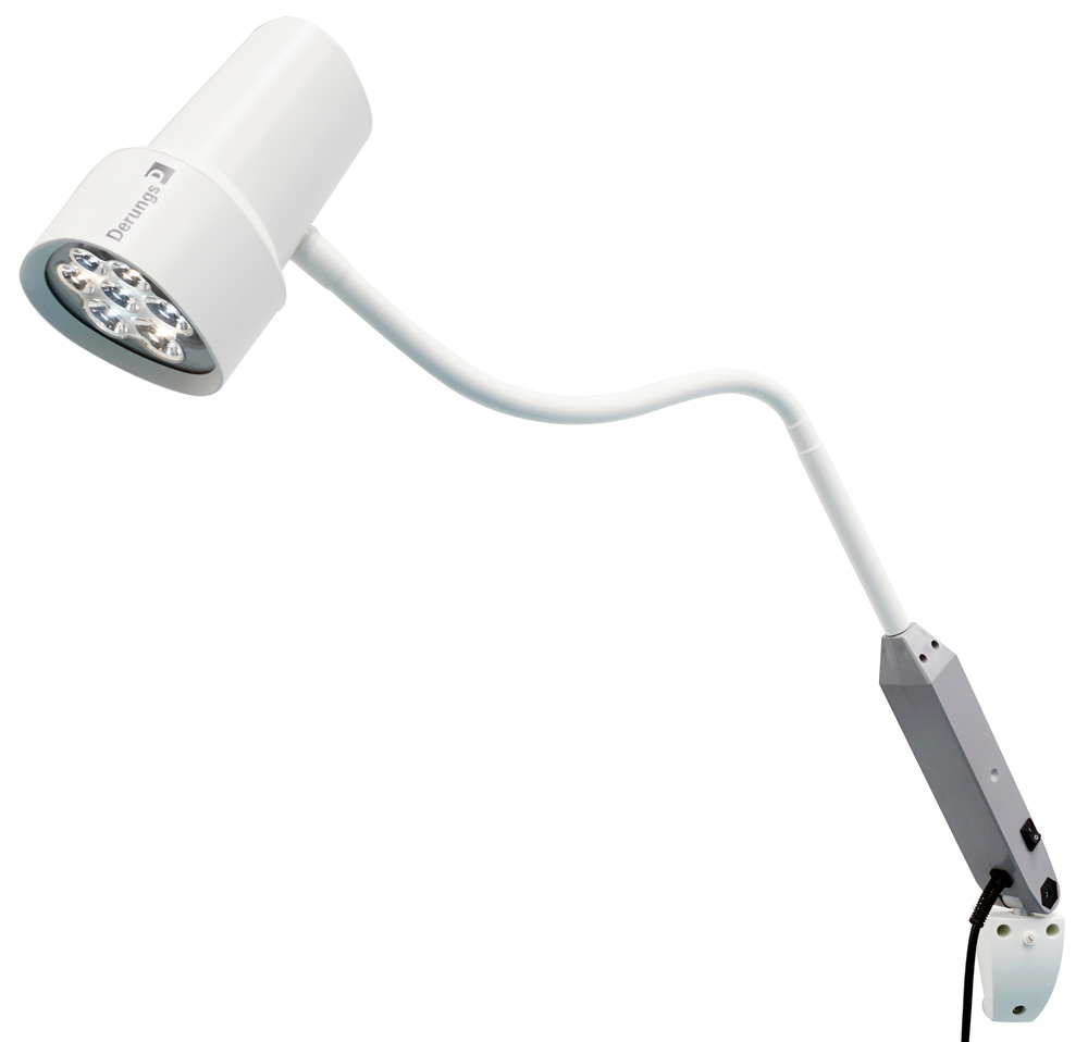 Hospital equipment exam light gooseneck – wall mount.