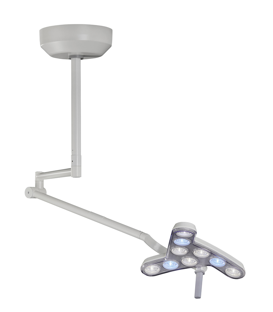 Triango led minor procedure light dimming, color changing ceiling mount - Hospital Equipment