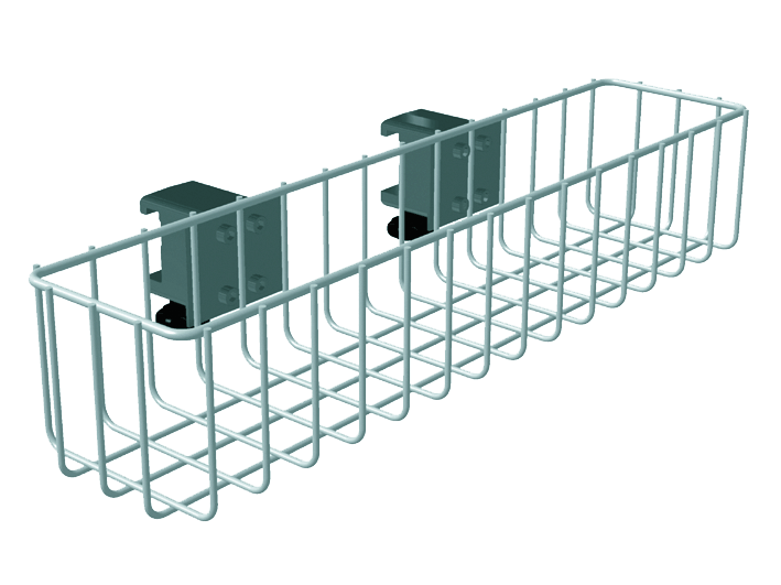 Basket With Two Clamps for Hospital Equipment