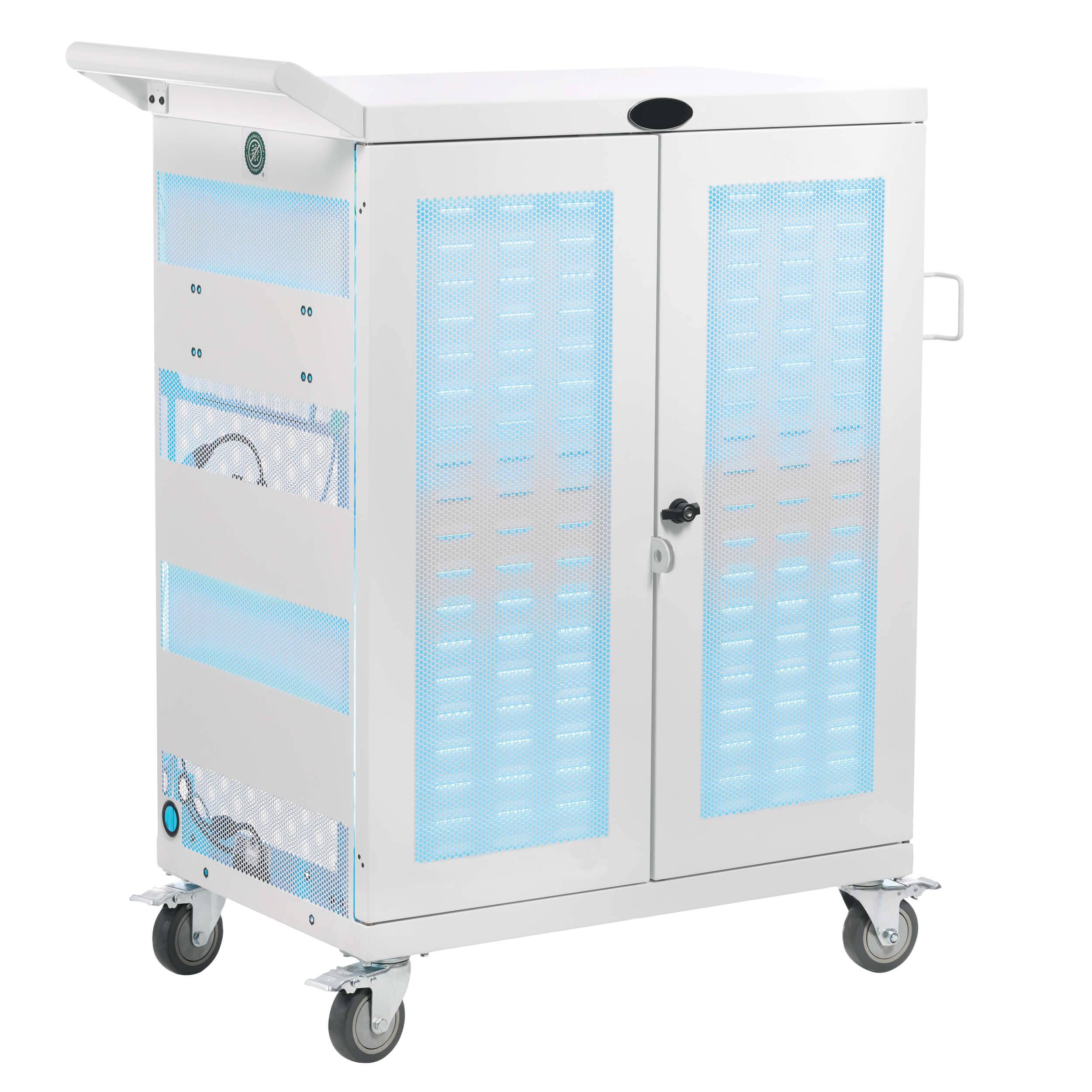 Laptop & Device Charging Cart, 32 AC Outlets