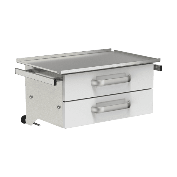 Shelf With 2 Drawers And Lateral Rails Shelf With 2 Drawers And Lateral Rails for Hospital Equipment
